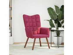 Sillón De Relax De Terciopelo Rojo Vino Tinto