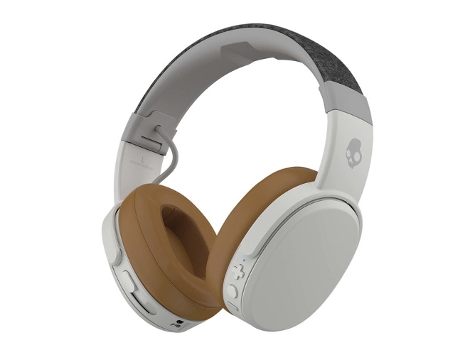 Auriculares Bluetooth SKULLCANDY Crusher (Over Ear - Micrófono - Noise Cancelling - Gris)