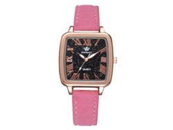 Reloj De Pulsera Analógico Elegante E Informal Con Correa Ajustable De Pu Y Movimiento De Cuarzo (rosa)