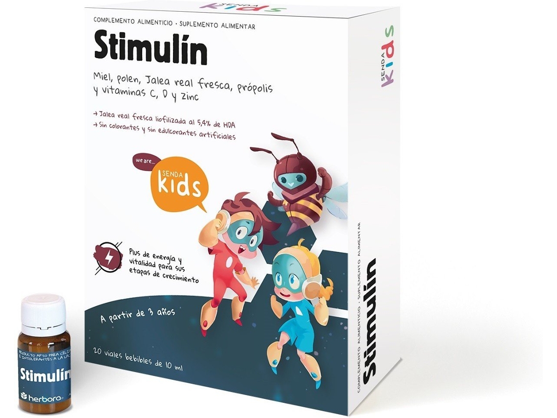 Complemento Alimentar HERBORA Senda Kids Stimulin Jalea Infantil 20 Viales (150 ml)