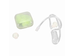 Tubo Acústico Espiral Con Tapones De Silicona Para Auriculares De Radio Bidireccional - Verde