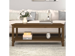 Mesa de Centro Apoyo 110X55X45 Cm Pino Macizo Castaño Mel