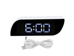 Reloj digital LED con alarma y luz nocturna, reloj de mesa y de noche ajustable Brillo Ghy-0801 blanco