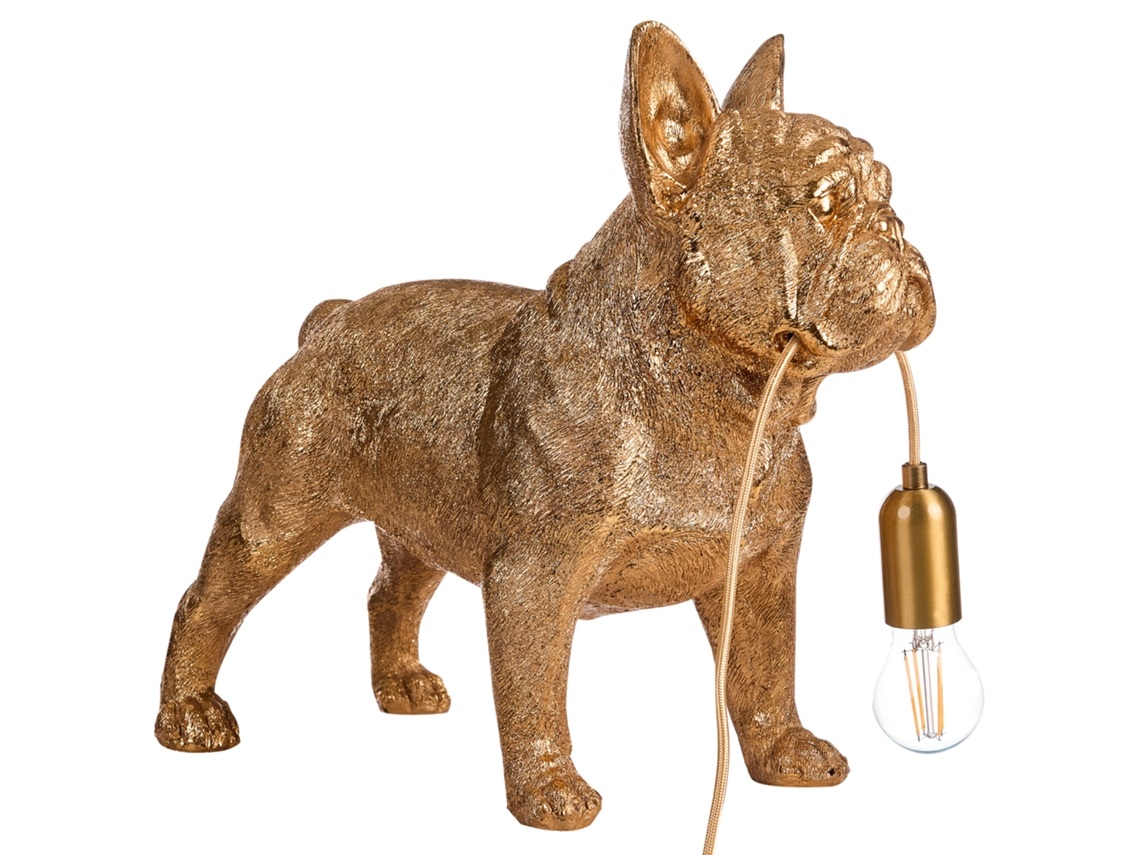 Candeeiro De Mesa Beliani Baxter De Poliresina Dourado 24x47x43