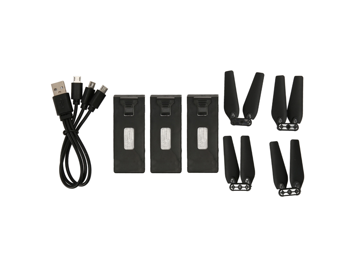 3 Baterías Para Drones De 3,7 V Y 1800 Mah, Listas Para Usar, Con Hélices Incluidas Para E88, E88pro, E525, E99, E99pro, P1, K3 Y S1.