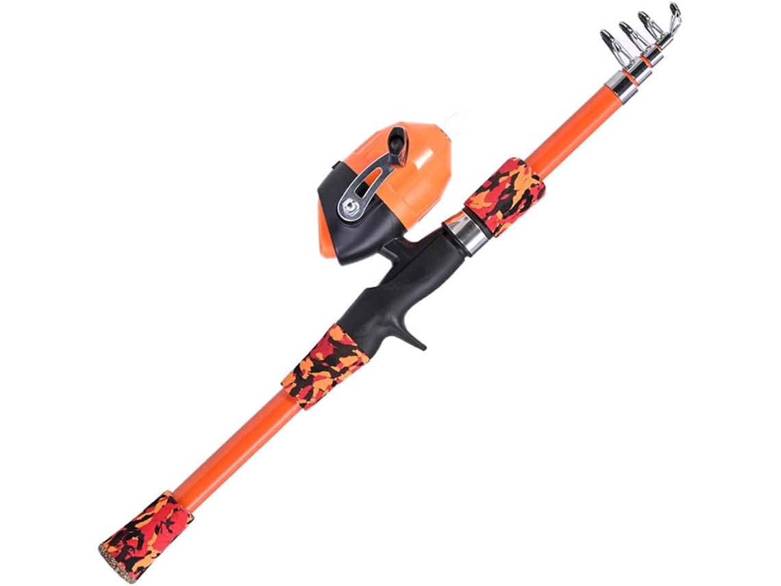 Caña De Pescar, Pescar Para Pesca En El Mar, Tru, Telescópica Niños, Mini Ultraligera, Resistente A Roturas...