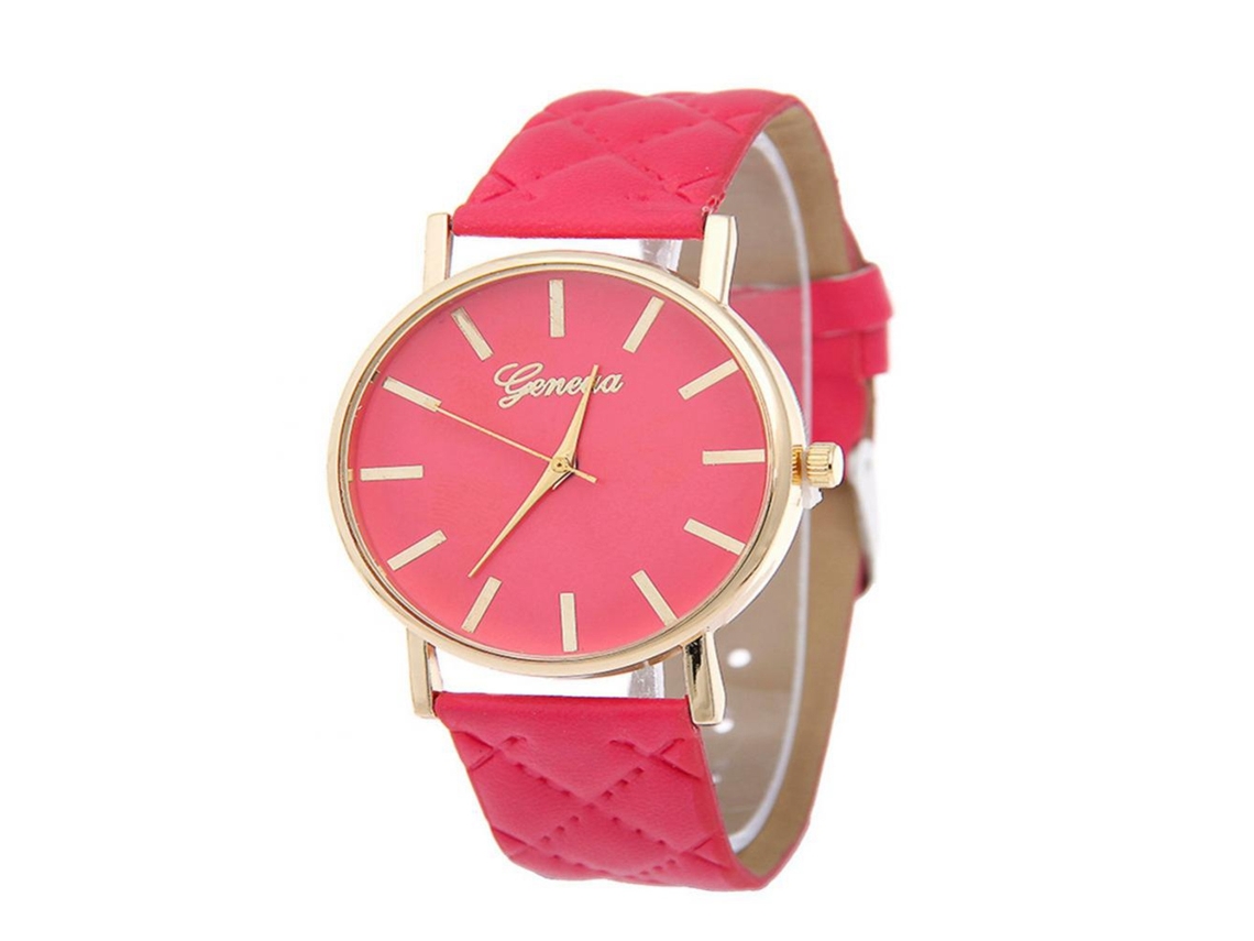 Reloj De Pareja De Aleación Con Correa De Pu Dial Redondo Analógico Cuarzo (marrón)