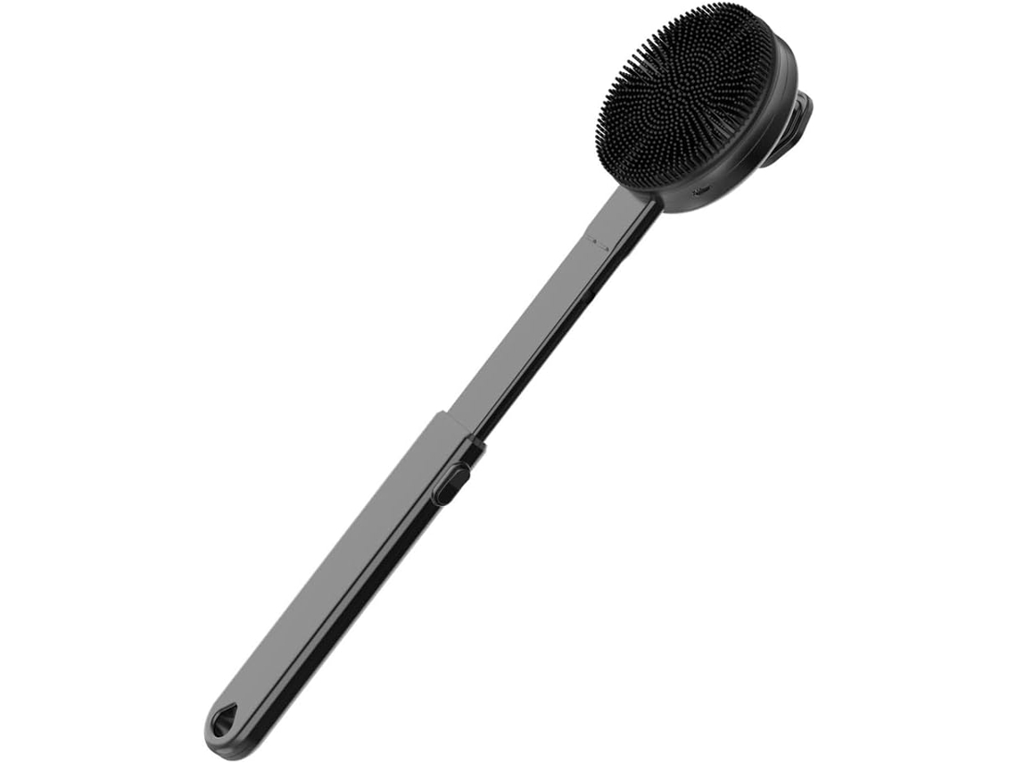 Cepillo de espalda vibratorio SFUSHOS, mango retráctil, recargable