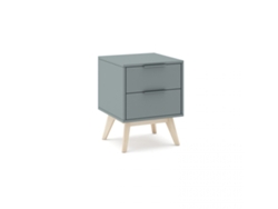 Mesita de noche Numa 2 cajones Verde Salvia - Oak Soft 40 x 53 x 35 cm