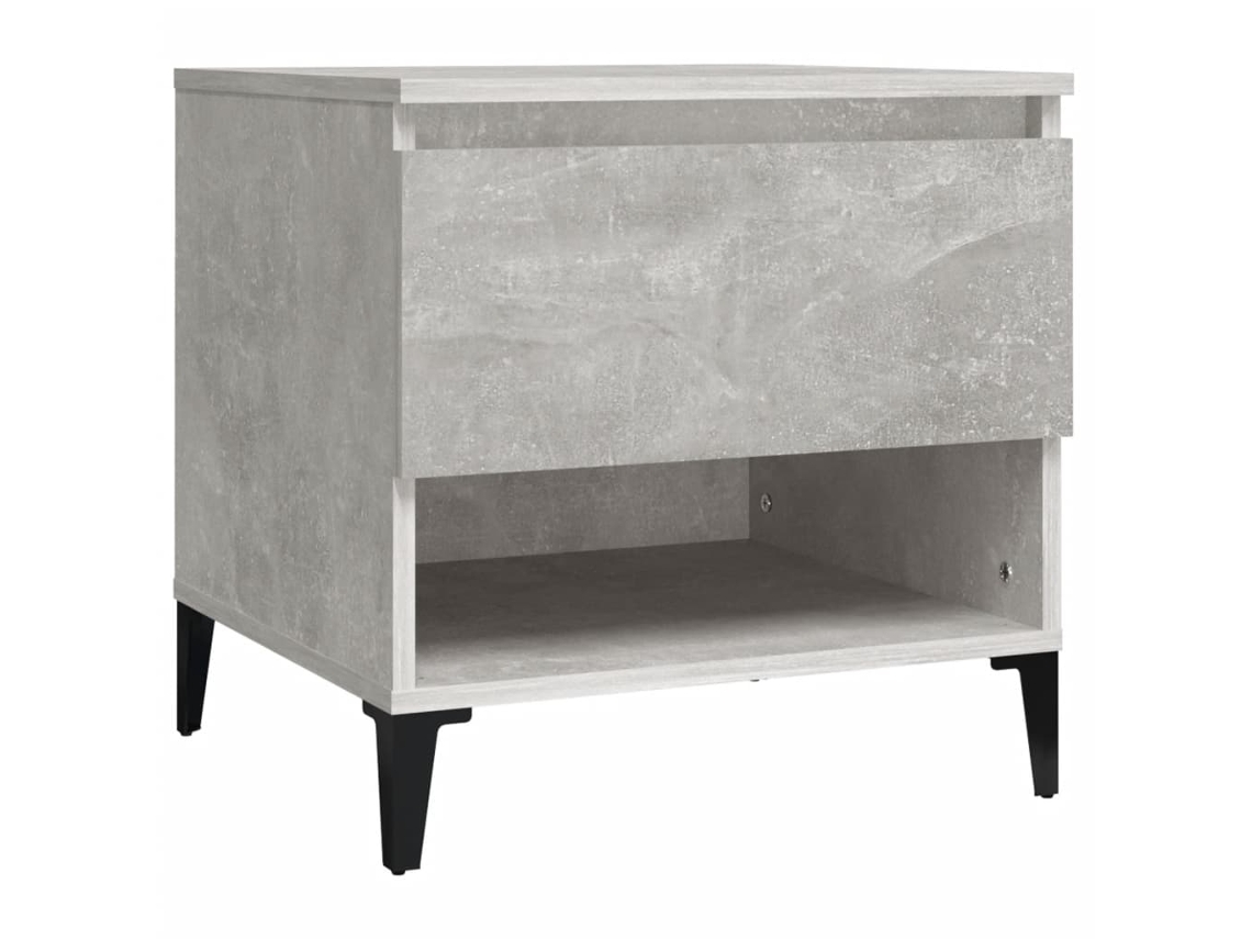 Maison Exclusive - Mesa Auxiliar De Madera Contrachapada Gris Hormigón 50x46x50 Cm