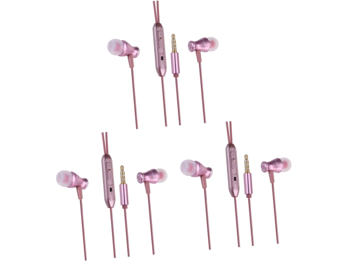 Paquete De 3 Auriculares Deportivos Intrauditivos Con Micrófono Y Cable, Sensibilidad De 120 Kbps.