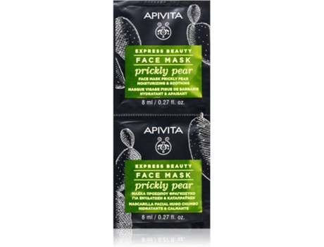 Mascarilla Facial APIVITA Express Beauty Moisturizing And Soothing Face Mask With Prickly Pear 2 X 0.27 Fl. Oz (2x8ml)