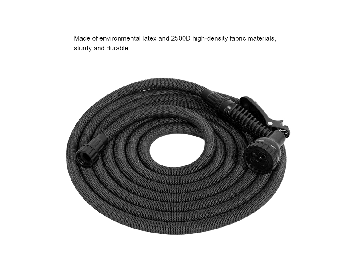 Manguera De Jardín Flexible Expandible De 15 M (50 Pies) Con 7 Modos De Pulverización, Material De Látex 2500d, A Prueba De Fugas.