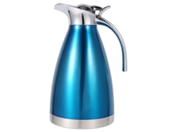 Tetera de acero inoxidable de 1,5 l con aislamiento al vacío de doble pared para café o agua caliente, color azul