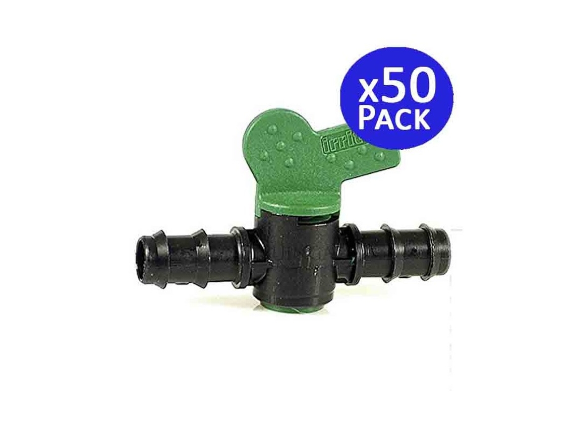 Llave de Paso Riego Goteo 25Mm Pack 50 SUINGA