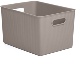 Cesta TATAY Baobab 22L Taupe (Marrón - Plástico PP05 - 38.5 x 29.4 x 23 cm)