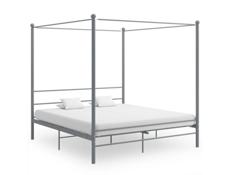 MAISON EXCLUSIVE Estructura de cama con dosel 180x200 cm metal gris