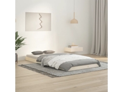Estructura de cama madera maciza de pino blanco 90x200 cm