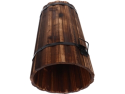 Papelera Redonda Mediana De Madera 7001,