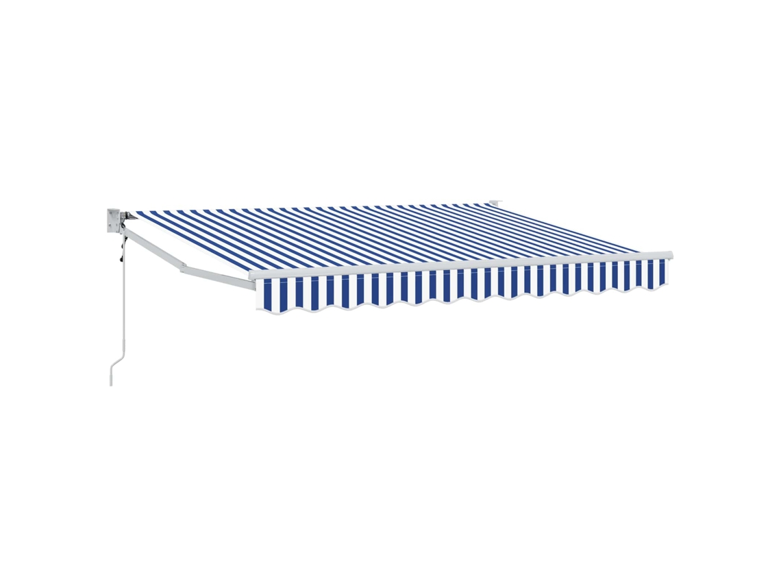 Toldo eléctrico retráctil, azul y blanco, 3 x 2 m, VIDAXL
