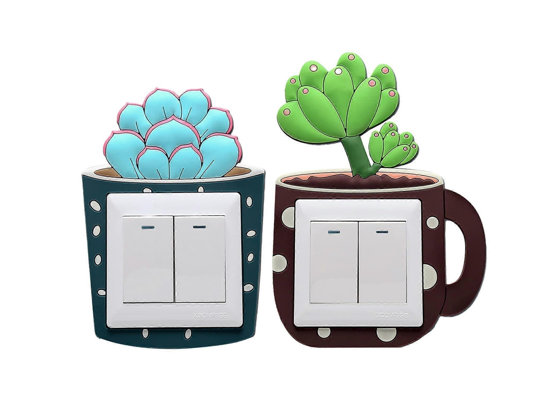 Omni-2 Pegatinas De Interruptor Eléctrico Para Dormitorio Niños Niñas, Hibiscus Flor De Nieve + Belleza Invernal