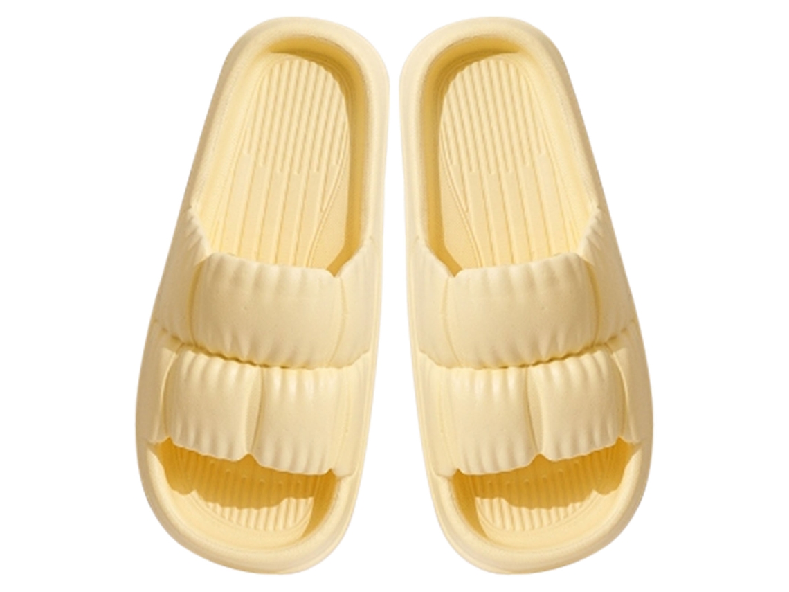 Zapatillas de ducha antideslizantes de EVA para mujer, amarillas, talla 36-37