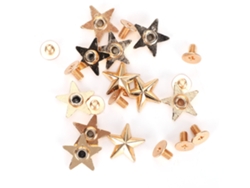 Remaches Dorados En Forma De Estrella De 14 Mm Para Decoración De Ropa Y Calzado (incluye Tornillos).