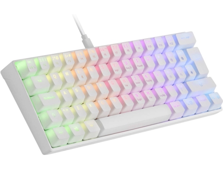Teclado Gaming MARS GAMING MKMINIWBFR (USB - Loyaut Francés - Blanco)