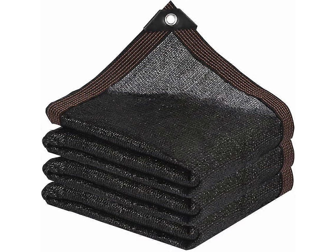 Malla de sombreo para jardín con ojales, cubierta exterior con 90% de sombra para pérgola, patio, plantas, invernadero, gallinero, negra (3x6m)