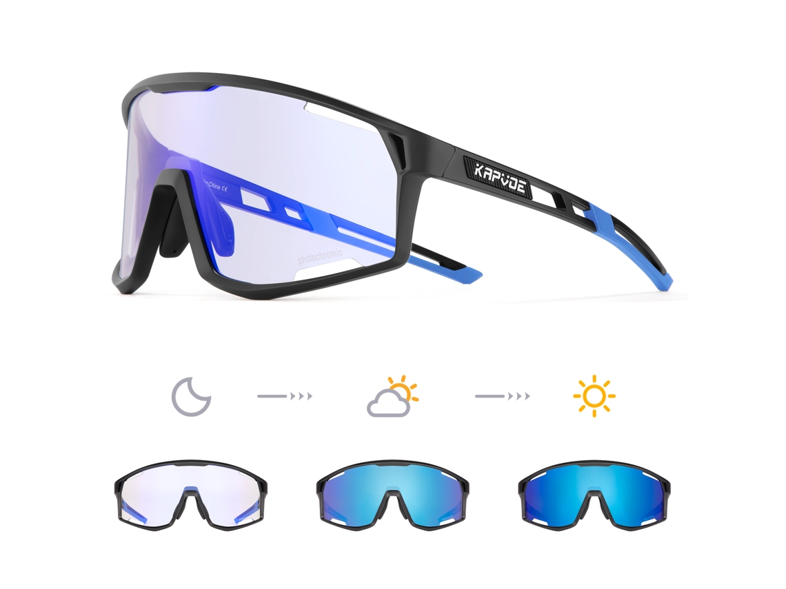 (estilo 4) Gafas De Ciclismo Fotocromáticas Unisex, Lentes De Poliacrilato Translúcido Uv400