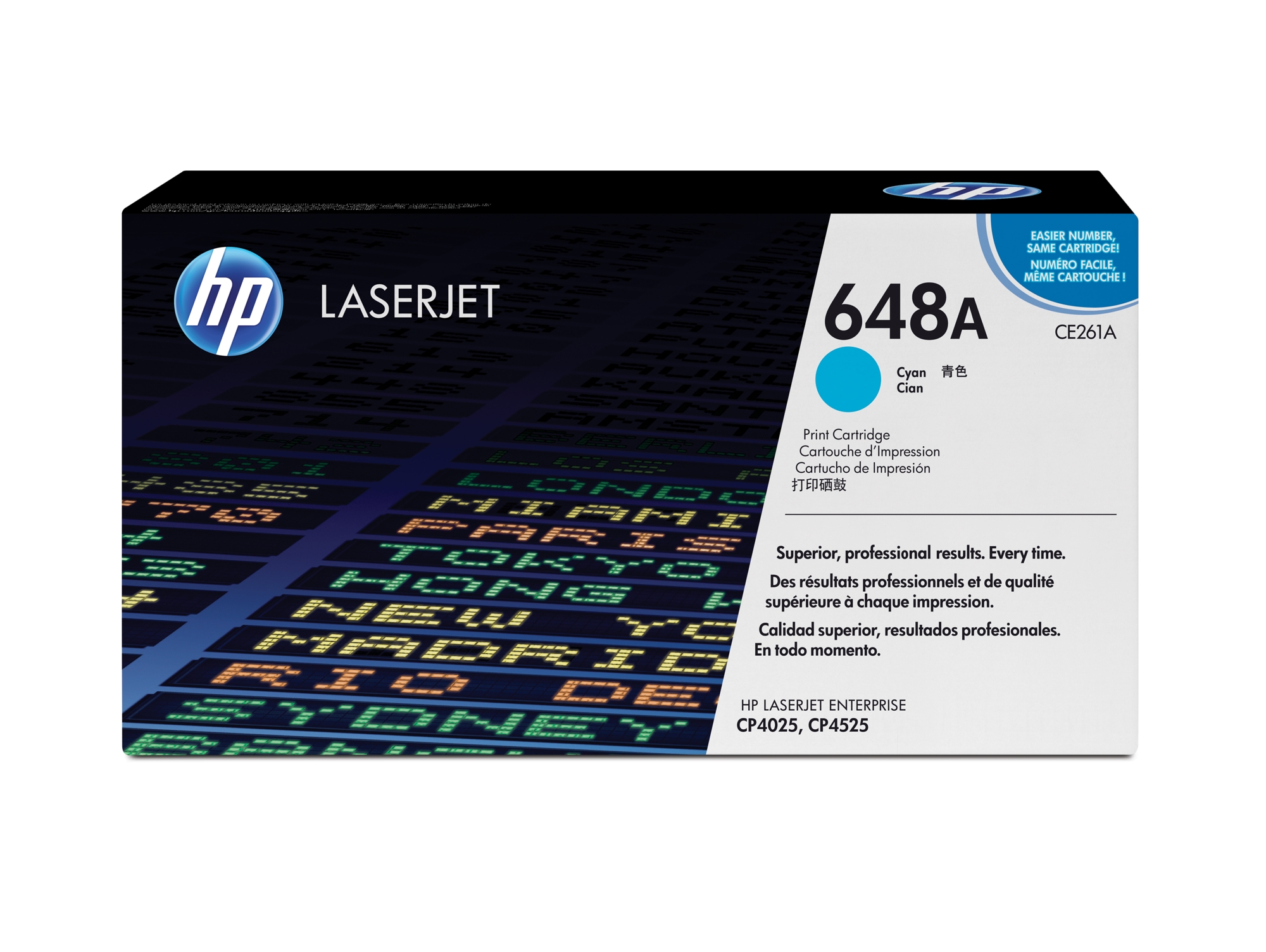 Cartucho de tóner original LaserJet HP 648A cian para Laserjet Enterprise series CP4025 y CP4525