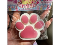 Juguete de silicona suave y tierno con forma de pata de gato para aliviar el estrés. Mdug (morado)