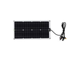 Panel solar de silicio monocristalino de 100 W con interfaz multifunción para camping, uso doméstico y emergencias.