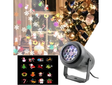 Adorno de Navidad Adornos Navideños Led Imagen Patrón Animación Lámpara Multicolor