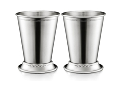 Juego De 2 Vasos Clásicos De Acero Inoxidable Para Mint Julep, 340 Ml, Para Bar, Hogar, Restaurante, Color Plata.