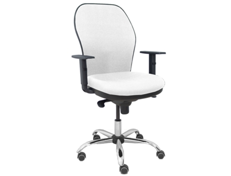 Sillas de Escritorio jorquera respaldo bali blanco assento bali blanco base cromada e rodas parquet