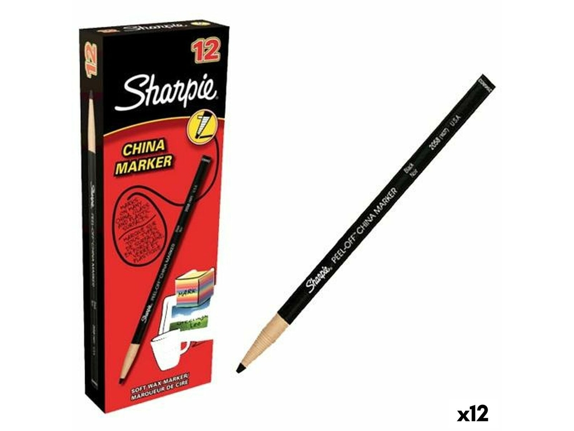 Marcador SHARPIE China Permanente Negro 12 Piezas (12 Unidades)