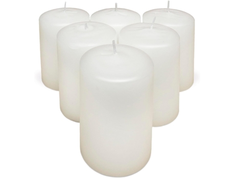 COM-FORT HOUSE- Velas Blancas Pack velas de 6 Unidades Velas 6x10cm Tealight Velas Decorativas Sin Perfume COM-FORT HOUSE