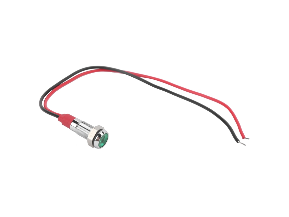 Luz Indicadora Led Metálica Impermeable Ip66 De 6 Mm Para Coche, Camión, Barco, 6 V Verde