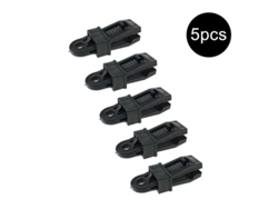 Clips ajustables para toldo de tienda de campaña 2026-5, Material: Nylon Plástico, Camping, Uso en exteriores, Negro