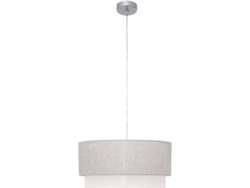 Lámpara de Techo FABRILAMP Kenya (Gris - E27 - Máx. 60W - Tela)