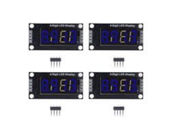 4 Juegos De Módulos De Pantallas Digitales Led De 4 Dígitos Y 7 Segmentos De 0,36 Pulgadas Con Chip Controlador Azul Tm1637 Mra110d