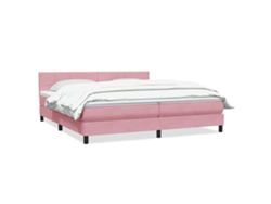 Cama Box Spring Vidaxl Rosa Terciopelo (180 X 210 Cm)