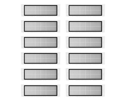 Paquete de 12 filtros Hepa para Xiaomi Roborock S6 S5 Max S60 S65 S5 S50 S55 E25 E35 accesorios para aspiradoras