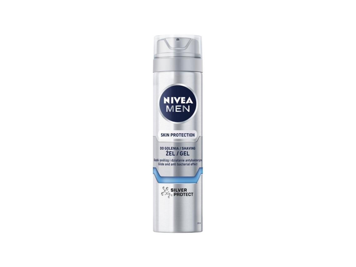 Gel de afeitar para hombre 200 ml con hidratación avanzada y tecnología de protección de la piel Nivea