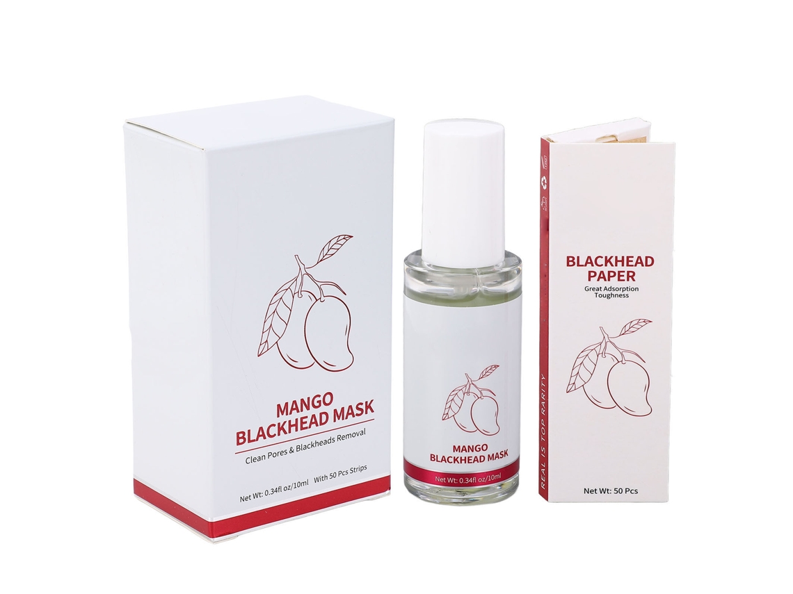Líquido Removedor De Puntos Negros 10ml Con 50 Papers Mascarilla Facial De Limpieza Profunda Para Poros Nariz