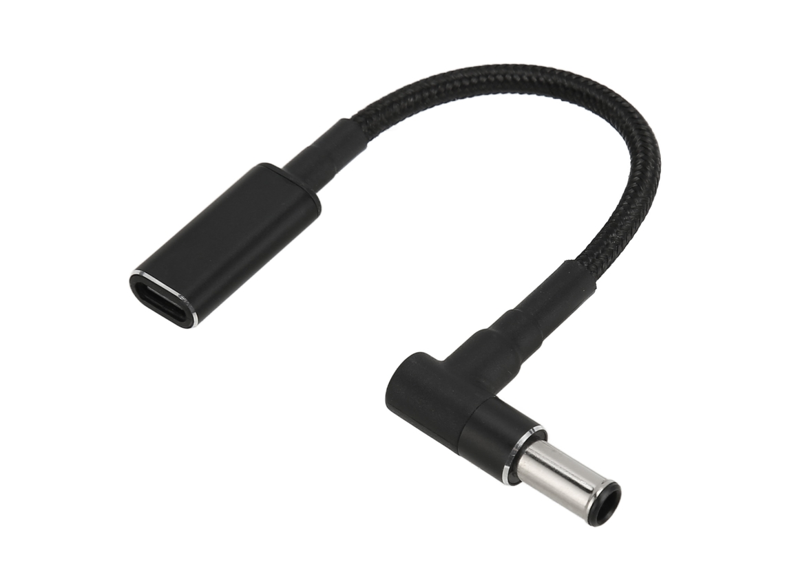 Adaptador Usb-c A 6,0x1,4 Mm Dc Pd 100w 20v 5a De Doble Chip, De Metal Y Nailon Para Portátiles