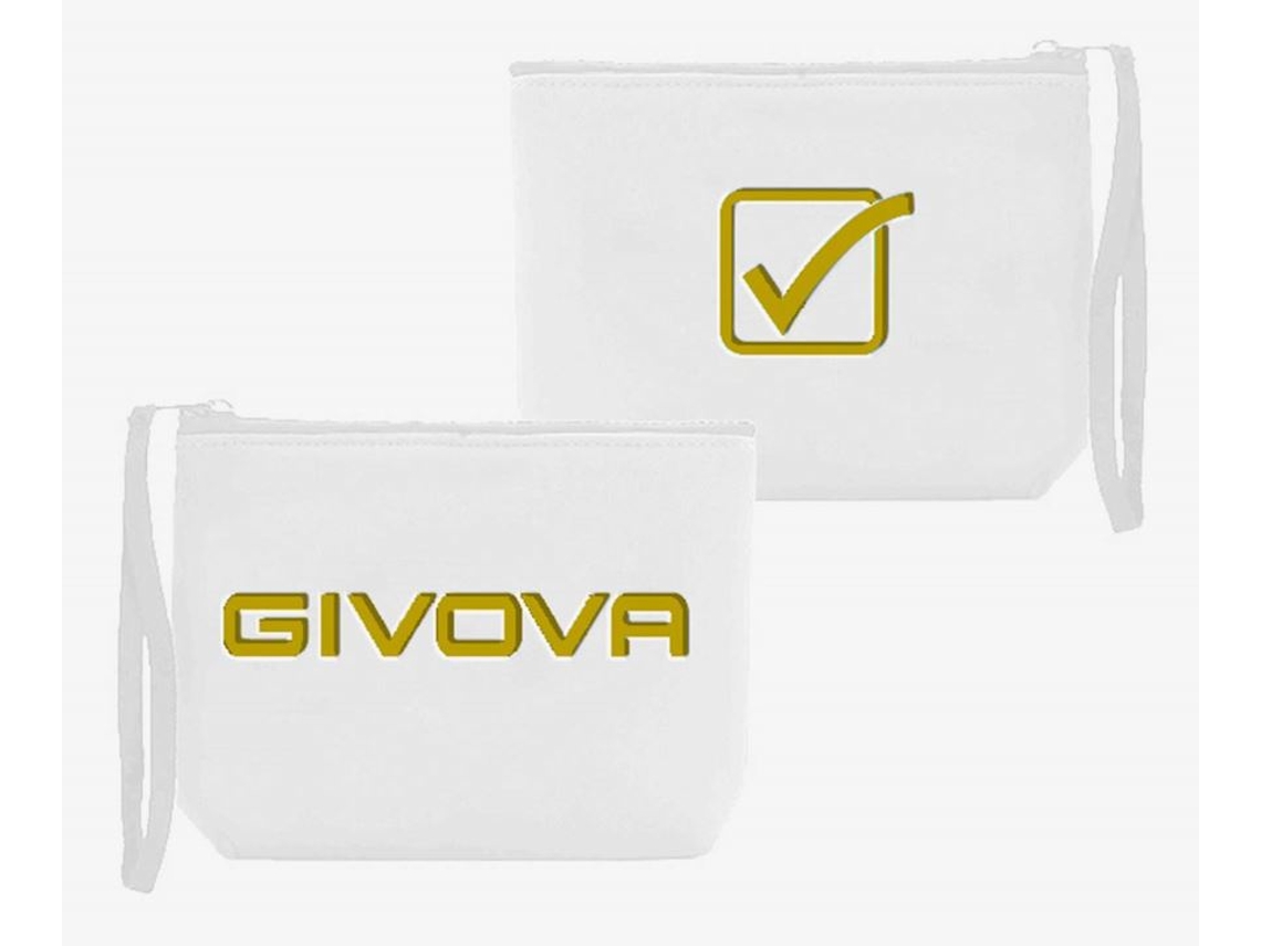 Bolso de mano Givova Pochette de neopreno blanco, compacto, 19 x 5 x 15 cm