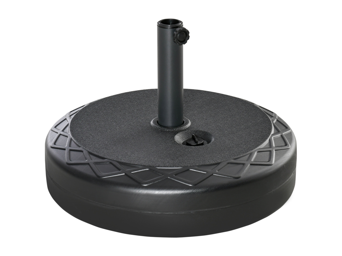 Base para poste de sombrilla VELTRIX 38/48 mm 30 kg de agua 40 kg de arena negra