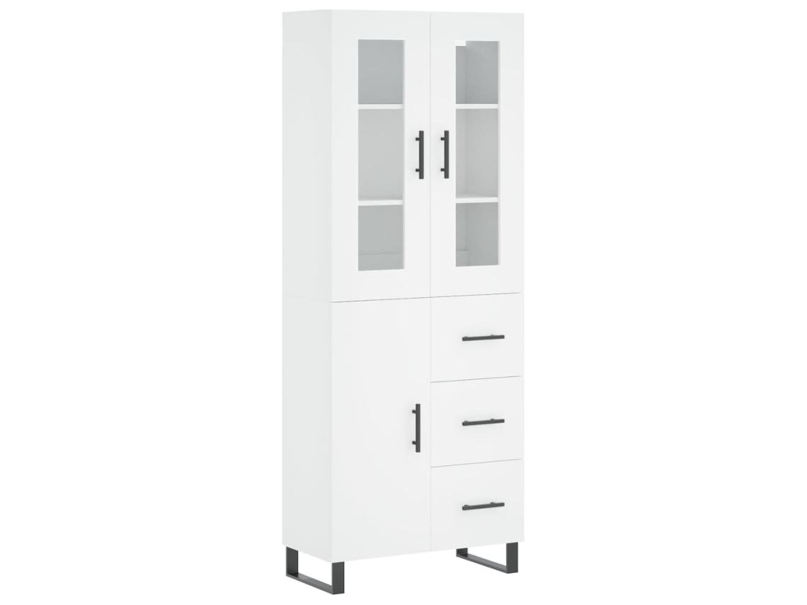 Maison Exclusive - Aparador Alto Madera Contrachapada Blanco 69,5x34x180 Cm